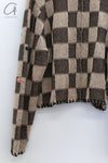 YANYAN KNITS 24 Autumn and Winter Work Jacket YYK-YYW24-1161-ZONGYANMAI Brown/Oatmeal